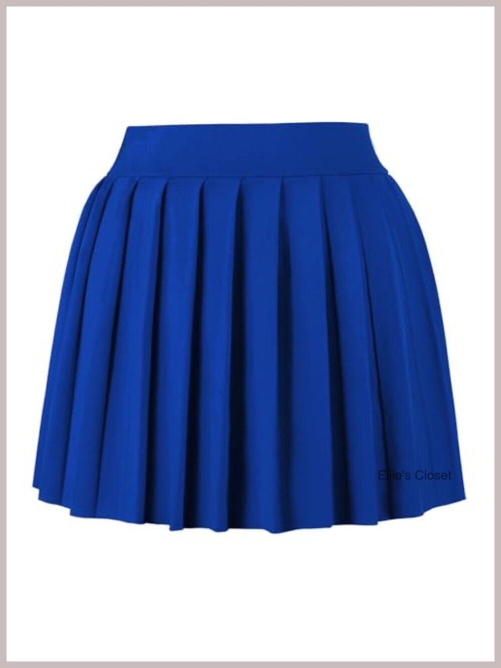 Pleated Mini Skirt High Waisted A-Line Stretchy Casual Skater